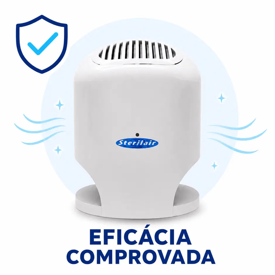 Purificador de ar Sterilair com eficácia comprovada