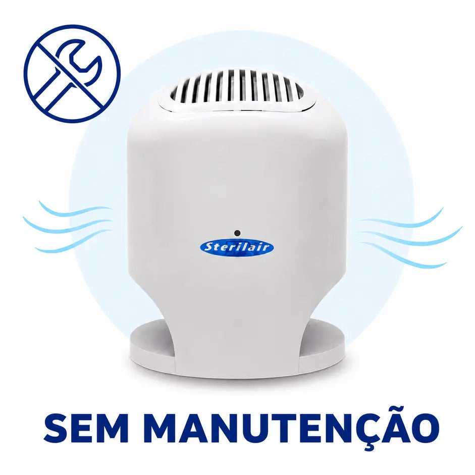 Purificador de ar Sterilair sem manutenção